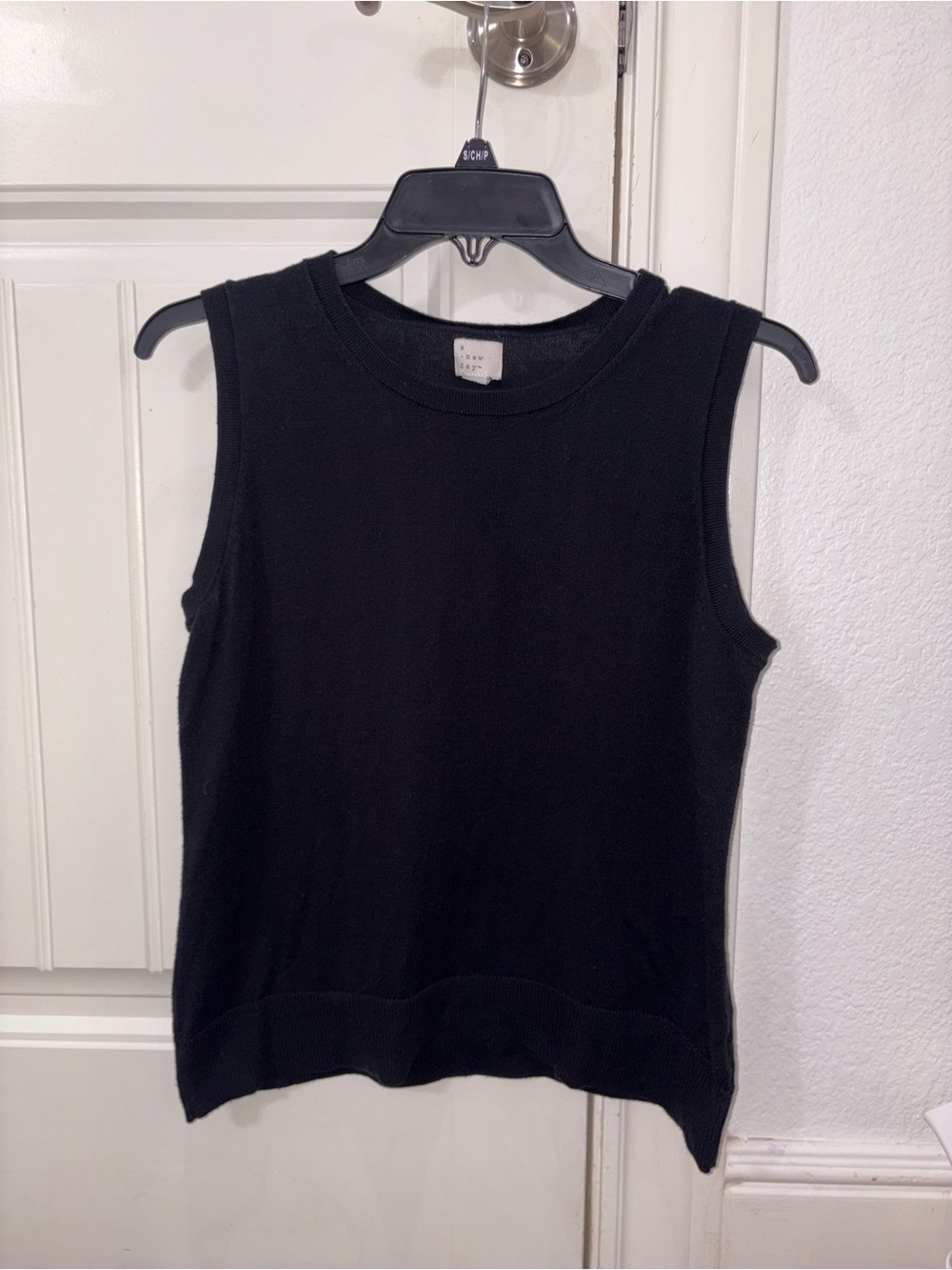 a new day Black Sleeveless Knit Tank Top